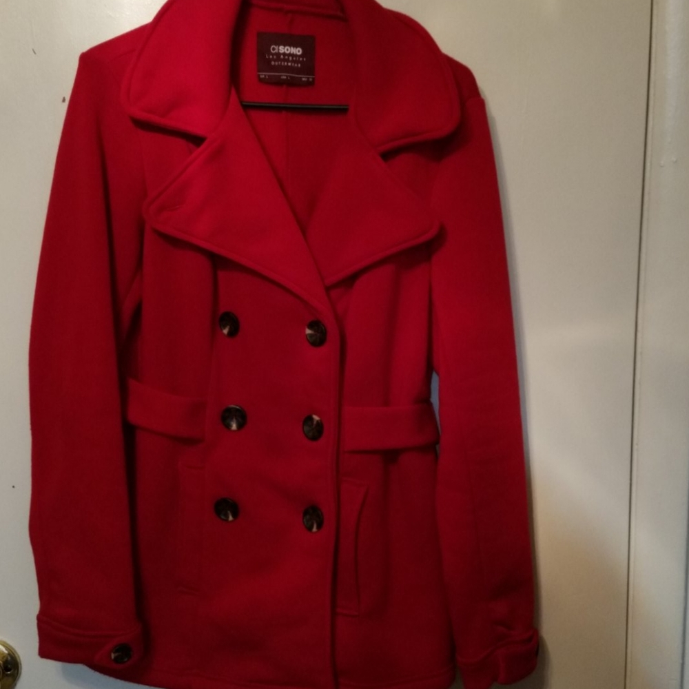 Red Pea Coat